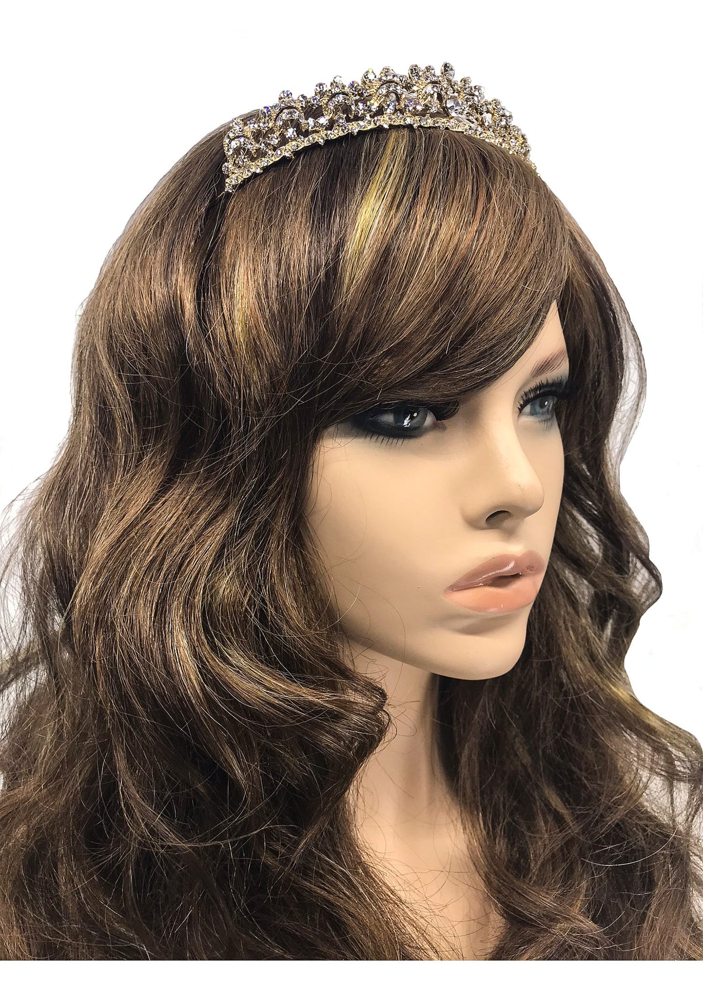 Kandace Classic Crystal Gold Tiara
