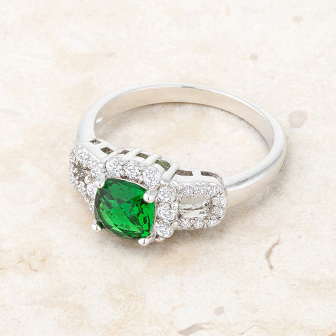 Liz Emerald Green Classic  Cocktail Ring  | 2 Carat | Cubic Zirconia - Beloved Sparkles
 - 5