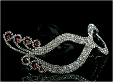 Diacey Ruby Charm Silver Masquerade Mask