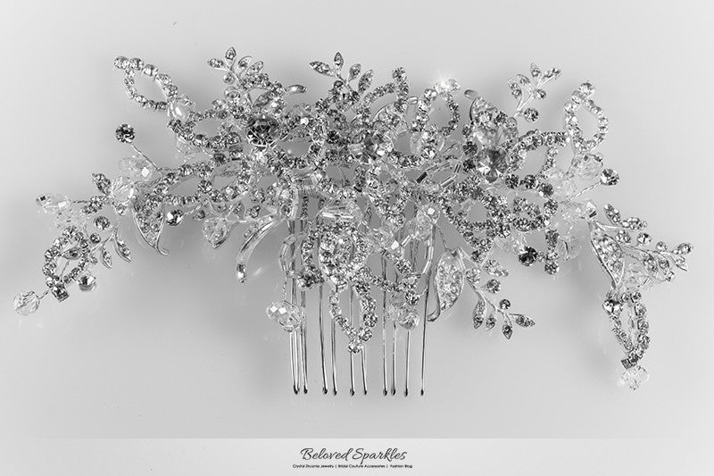 Karmala Garden Floral Spray Hair Comb | Swarovski Crystal - Beloved Sparkles
- 6