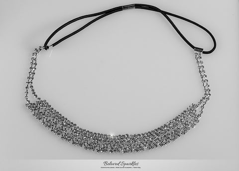 Mina Crystal Cluster Stretch Headband | Rhinestone - Beloved Sparkles