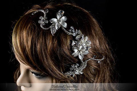 Helen Flower Garden Hair Comb | Swarovski Crystal - Beloved Sparkles
 - 7