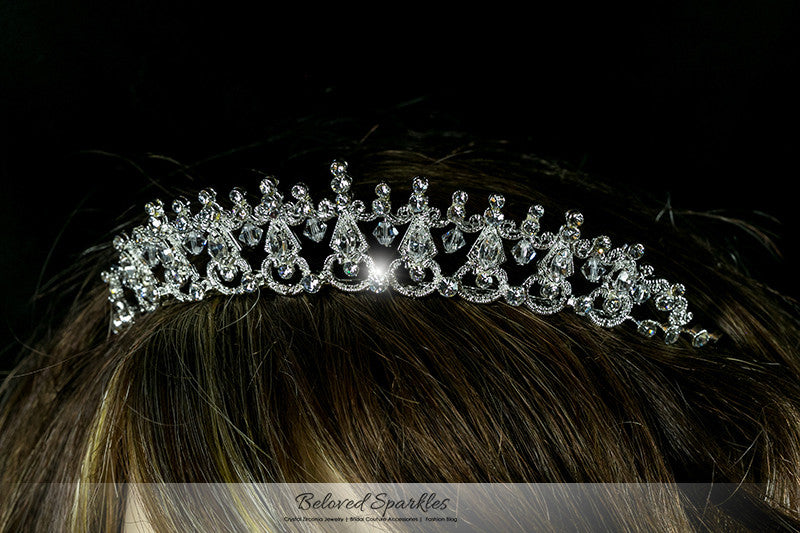 Joanna Art Deco Victorian Swarovski Crystal Tiara. - Beloved Sparkles
 - 5