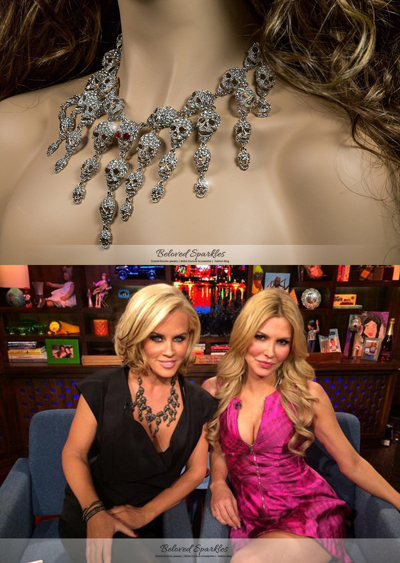 Skulls Cluster Black Diamond Goth Fashion Necklace | Crystal - Beloved Sparkles
- 6