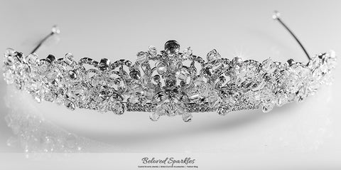 Ingrid Royal Cluster Silver Tiara | Swarovski Crystal - Beloved Sparkles
 - 6