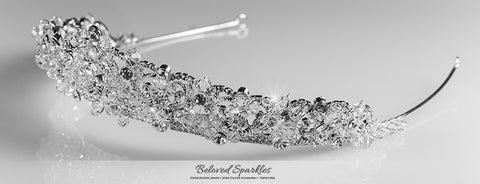 Ingrid Royal Cluster Silver Tiara | Swarovski Crystal - Beloved Sparkles
 - 7