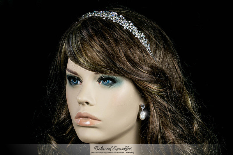 Krisma Floral Cluster Silver Tiara | Swarovski Crystal - Beloved Sparkles
- 7