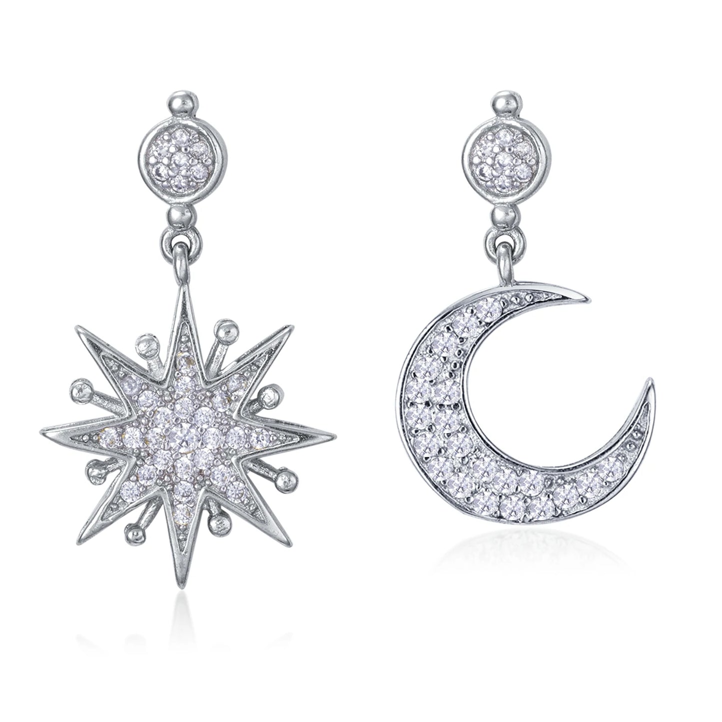 Celes Star and Moon Dangle Earrings
