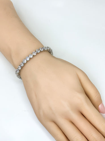 Carla 5mm Round CZ Tennis Bracelet | 7in