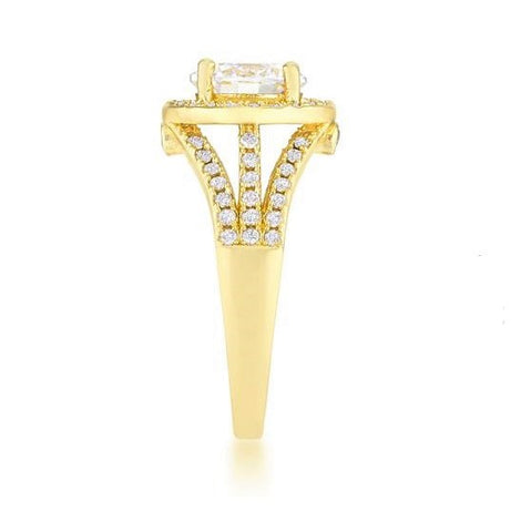 Marylin 2ct Round Halo Gold Engagement Ring | 2.5ct |14k Gold