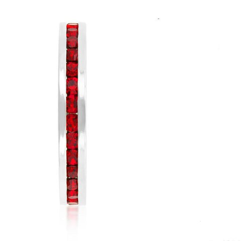 Gail Ruby Red Eternity Stackable Ring | 1ct