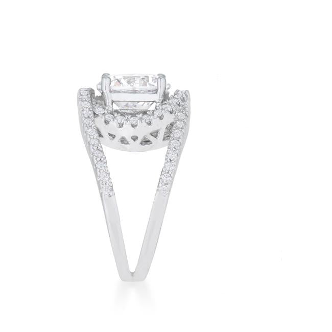Marcie 9mm Round CZ Engagement Ring | 3ct
