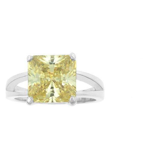 Nadine Canary Princess Cut Cocktail Ring | 5.6ct