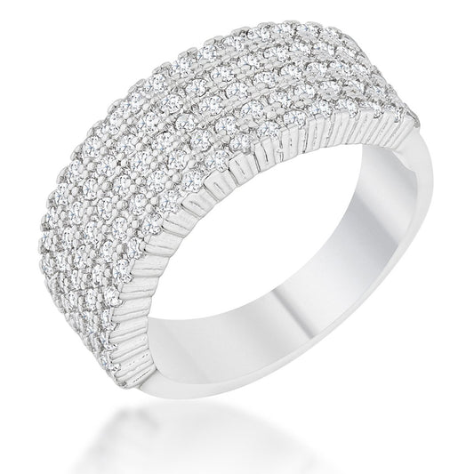 Gwen Cluster CZ Wide Band Ring | 2ct