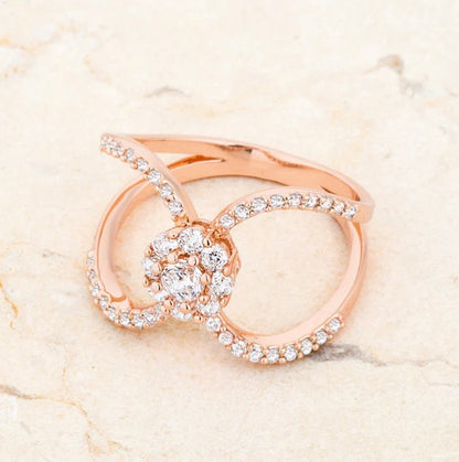 Joyce Delicate CZ Floral Wrap Ring