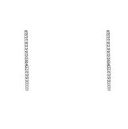 Anna Inside Outside CZ Gold Hoop Earrings | 2in