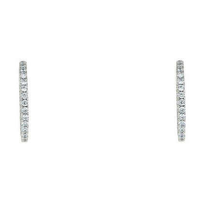 Anna Inside Outside CZ Gold Hoop Earrings | 1.25in