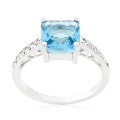 Barrie 8mm Princess Solitaire CZ Engagement Ring | 3ct