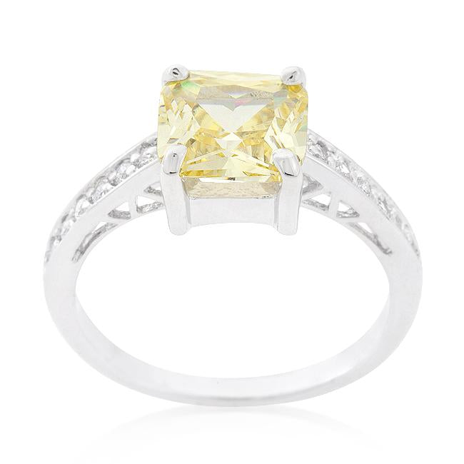Barrie 8mm Princess Solitaire CZ Engagement Ring | 3ct