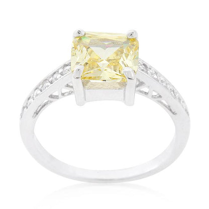 Barrie 8mm Princess Solitaire CZ Engagement Ring | 3ct