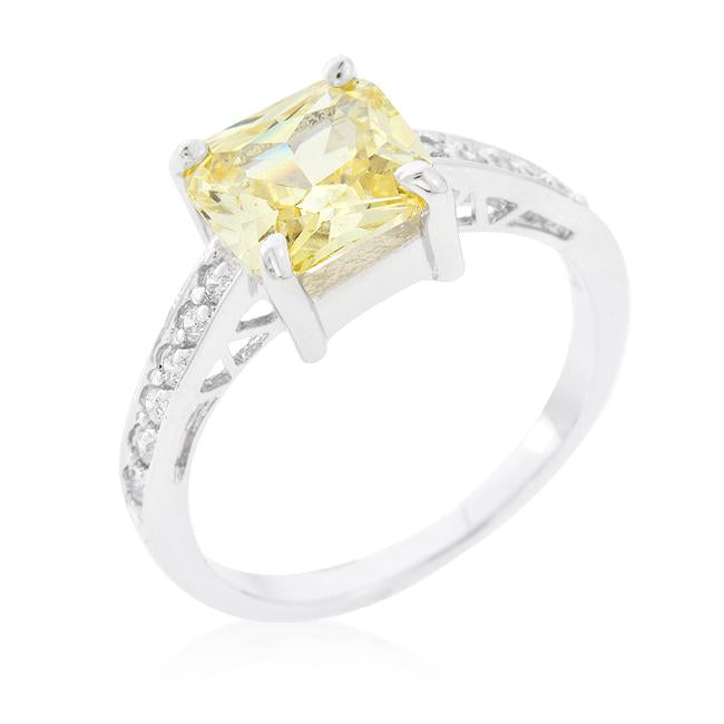 Barrie 8mm Princess Solitaire CZ Engagement Ring | 3ct