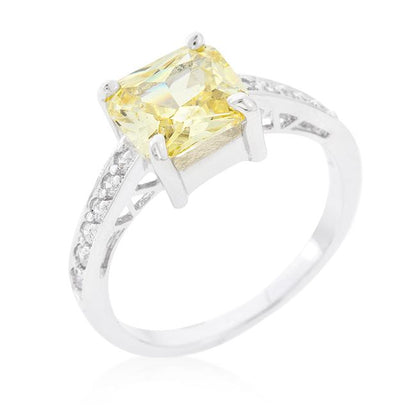 Barrie 8mm Princess Solitaire CZ Engagement Ring | 3ct
