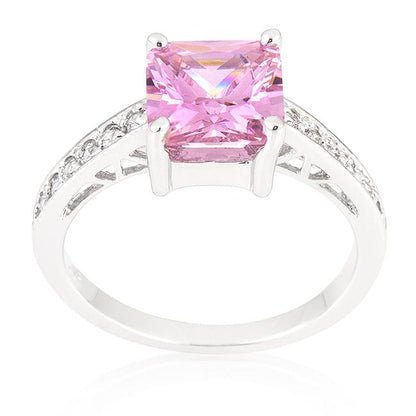 Barrie 8mm Princess Solitaire CZ Engagement Ring | 3ct