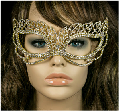 Keely Vintage Leaf Cluster Masquerade Mask