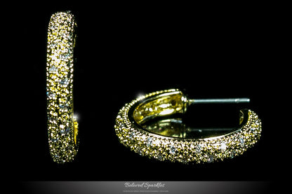 Nuria 24mm Pave Small Hoop Earrings | 2ct