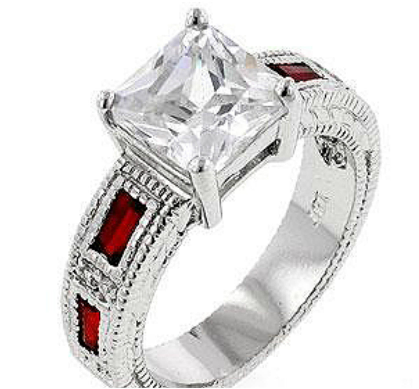 Halle 8mm Princess CZ Engagement Ring | 3ct