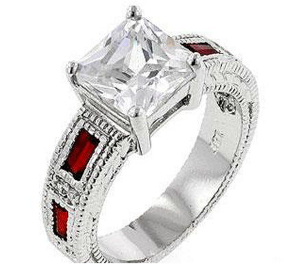 Halle 8mm Princess CZ Engagement Ring | 3ct