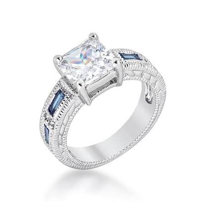 Halle 8mm Princess CZ Engagement Ring | 3ct