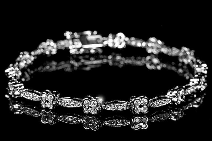 Iwona Clover CZ Tennis Bracelet | 7.5 INCH - Beloved Sparkles