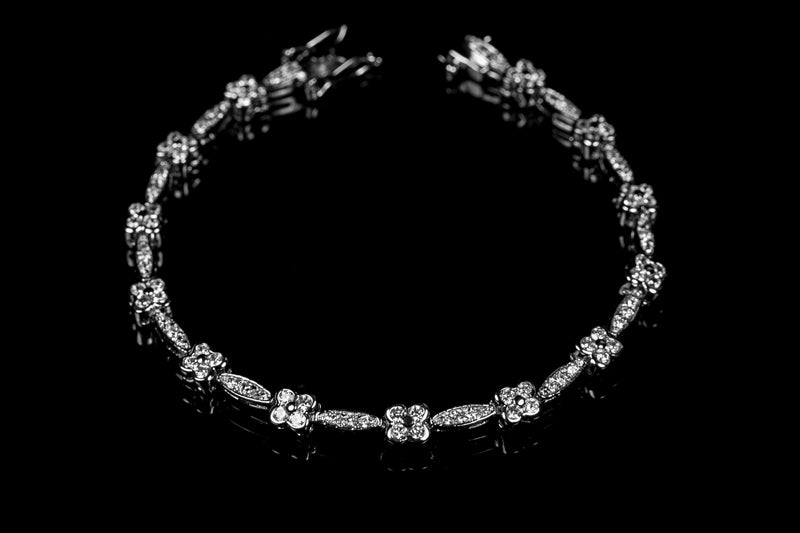 Iwona Clover CZ Tennis Bracelet | 7.5 INCH - Beloved Sparkles