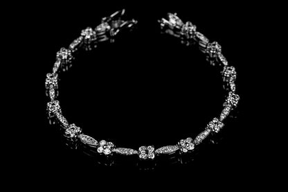 Iwona Clover CZ Tennis Bracelet | 7.5 INCH - Beloved Sparkles