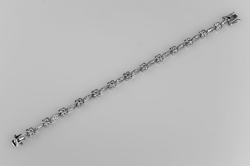 Iwona Clover CZ Tennis Bracelet | 7.5 INCH - Beloved Sparkles