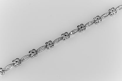 Iwona Clover CZ Tennis Bracelet | 7.5 INCH - Beloved Sparkles