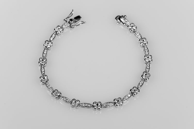 Iwona Clover CZ Tennis Bracelet | 7.5 INCH - Beloved Sparkles