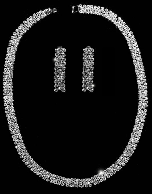 Emily Cluster Tennis Necklace Set | 47ct