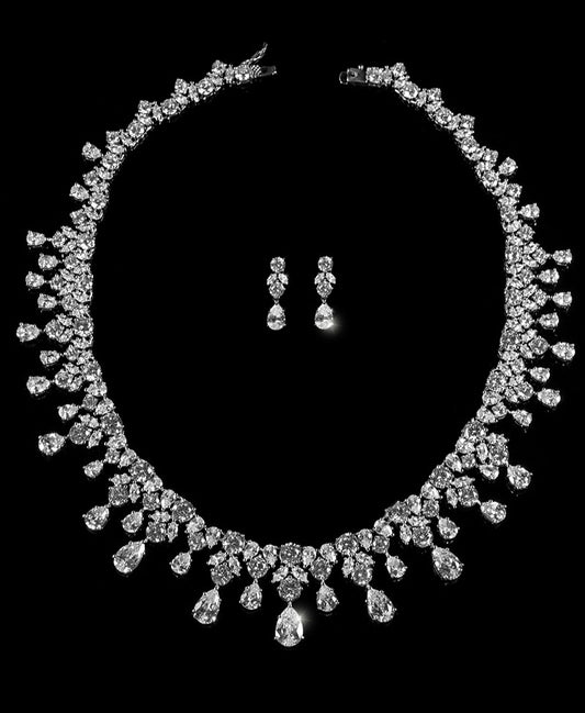 Drina Vintage Luxury Zirconia Necklace Set | 80ct
