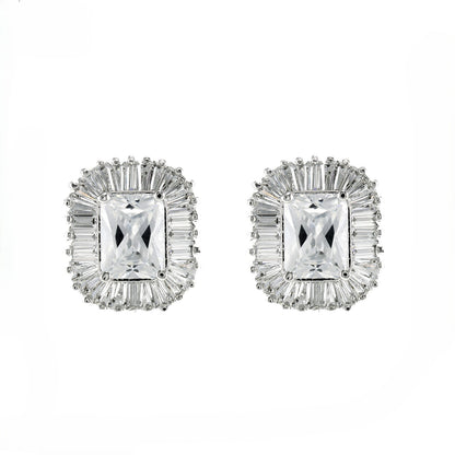 Calia Radiant Halo CZ  Stud Earrings