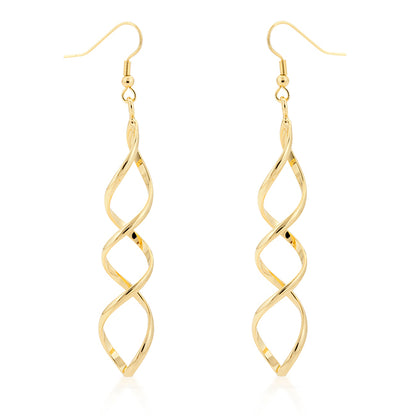 Casilda Rose Gold Twist Dangle Earrings