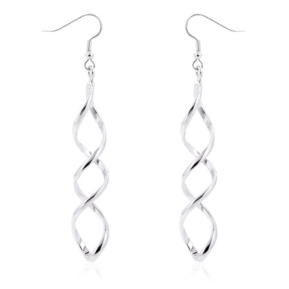Casilda Rose Gold Twist Dangle Earrings