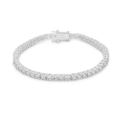 Cassidy 3mm Clear Round Tennis Bracelet – 7in | 10ct