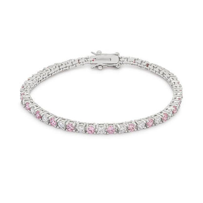 Cassidy 3mm Clear Round Tennis Bracelet – 7in | 10ct