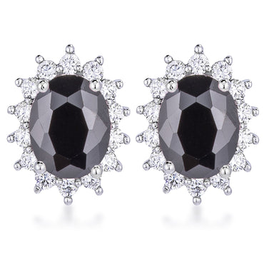 Chesna Oval Mystic Halo Earrings