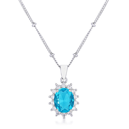 Chesna Oval Mystic Halo Pendant