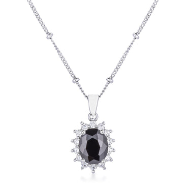 Chesna Oval Ruby Halo Pendant