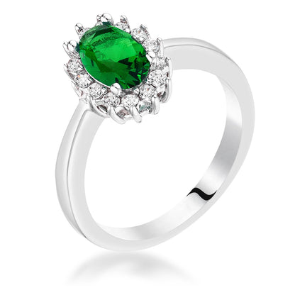 Chesna 8mm Oval Sapphire Halo Ring | 1ct