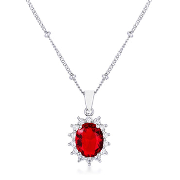 Chesna Oval Black Halo Pendant